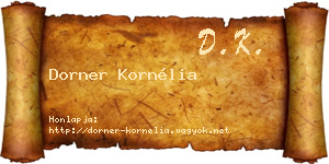 Dorner Kornélia névjegykártya
